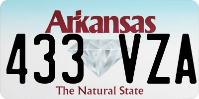 AR license plate 433VZA