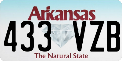 AR license plate 433VZB