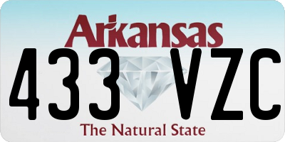 AR license plate 433VZC