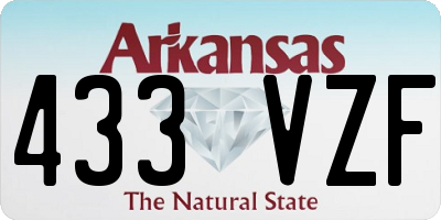 AR license plate 433VZF