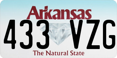 AR license plate 433VZG