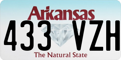AR license plate 433VZH