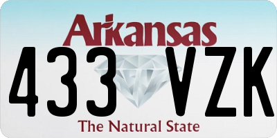 AR license plate 433VZK