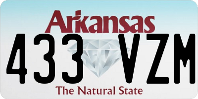 AR license plate 433VZM
