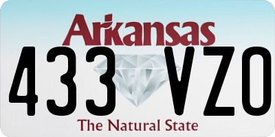 AR license plate 433VZO