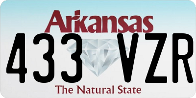 AR license plate 433VZR