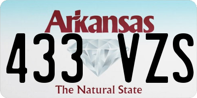 AR license plate 433VZS