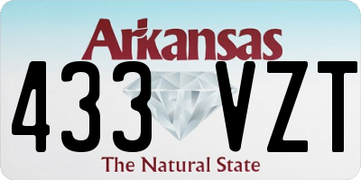 AR license plate 433VZT