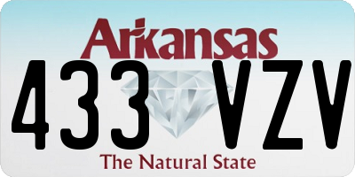 AR license plate 433VZV
