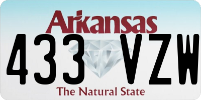 AR license plate 433VZW