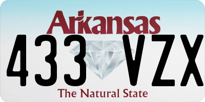 AR license plate 433VZX