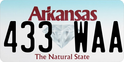 AR license plate 433WAA