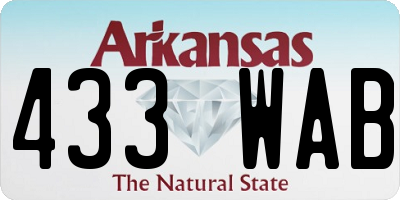 AR license plate 433WAB