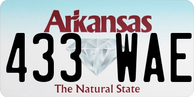 AR license plate 433WAE