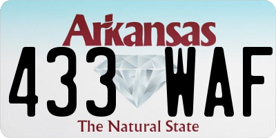 AR license plate 433WAF