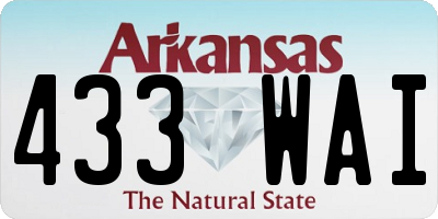 AR license plate 433WAI