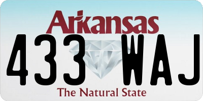AR license plate 433WAJ