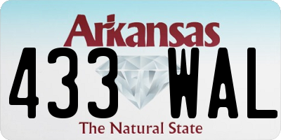 AR license plate 433WAL