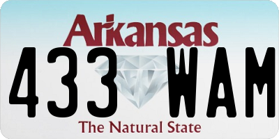 AR license plate 433WAM