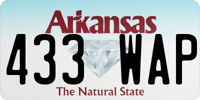 AR license plate 433WAP