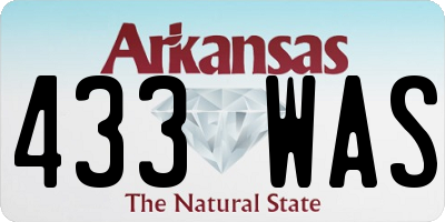 AR license plate 433WAS