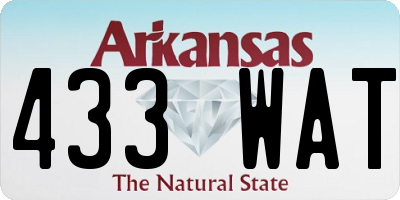 AR license plate 433WAT