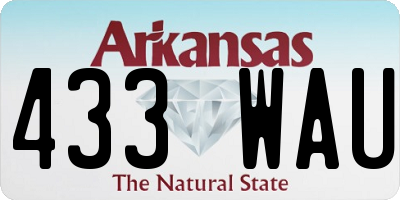 AR license plate 433WAU