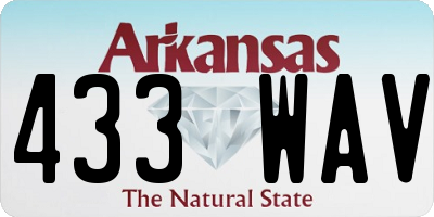 AR license plate 433WAV