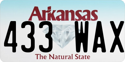 AR license plate 433WAX