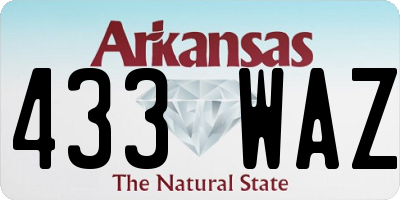 AR license plate 433WAZ