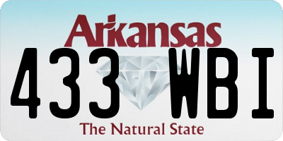 AR license plate 433WBI