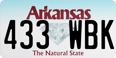 AR license plate 433WBK