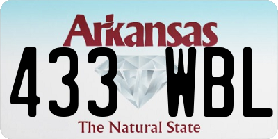 AR license plate 433WBL