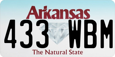AR license plate 433WBM