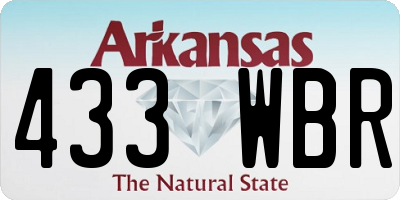 AR license plate 433WBR