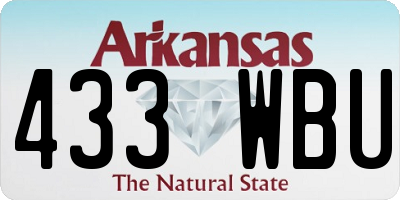AR license plate 433WBU