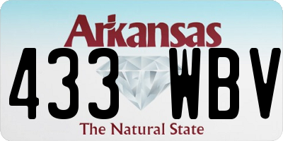 AR license plate 433WBV