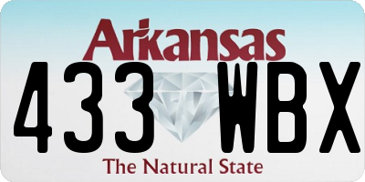 AR license plate 433WBX