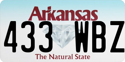 AR license plate 433WBZ
