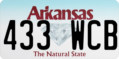 AR license plate 433WCB
