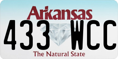 AR license plate 433WCC