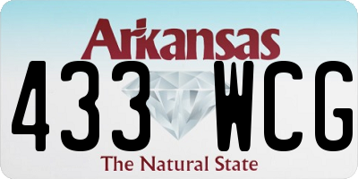 AR license plate 433WCG