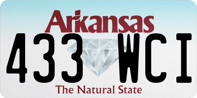 AR license plate 433WCI