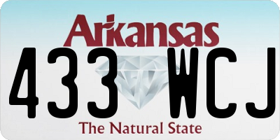 AR license plate 433WCJ