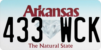 AR license plate 433WCK