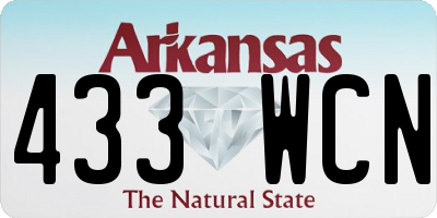 AR license plate 433WCN