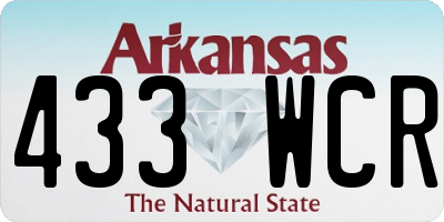 AR license plate 433WCR