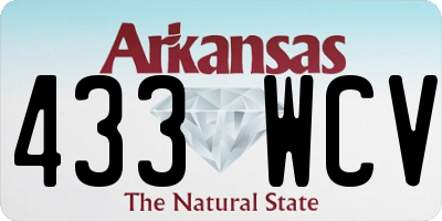 AR license plate 433WCV