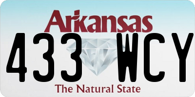 AR license plate 433WCY