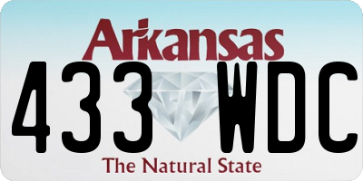 AR license plate 433WDC